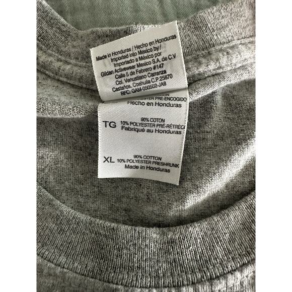 Gildan Caterpillar CAT Gray SS Pocket T-shirt Back Diamond Plate Graphic XL - Picture 5 of 6